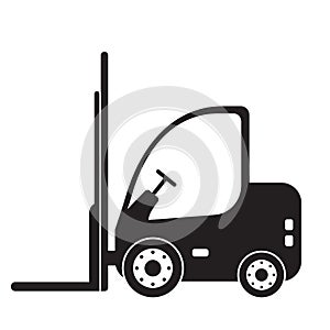 Forklift icon vector isolated