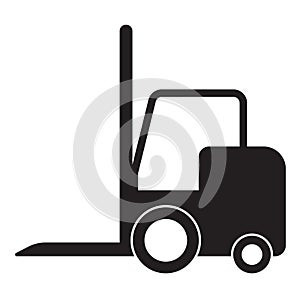 Forklift icon vector isolated