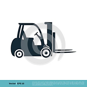 Forklift Icon Vector Logo Template Illustration Design. Vector EPS 10