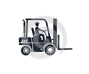 Forklift icon - warehouse packaging loader