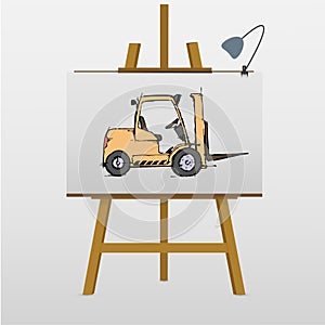 Forklift illustration photo
