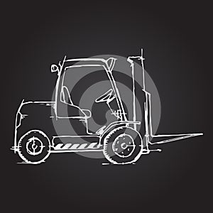 Forklift illustration photo