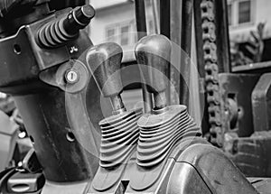 Forklift levers control