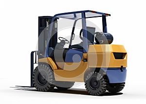 Forklift loader close-up