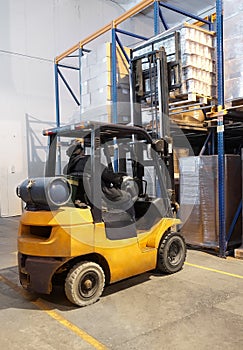 Forklift loader stacking