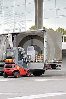 Forklift Loading Truck