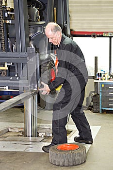 Forklift Mechanic at work