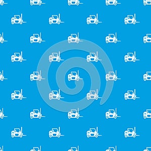 Forklift pattern seamless blue