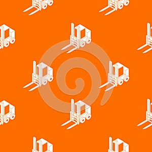Forklift pattern vector orange