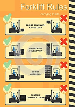 Forklift safety rules.