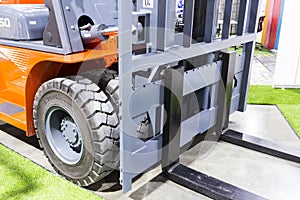 Forklift Truck. Diesel Counterbalance Truck. Warehouse Equipment