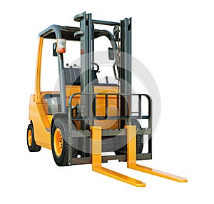 Forklift truck isolated