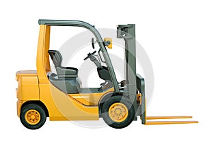 Forklift truck isolated