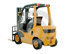 Forklift truck isolated