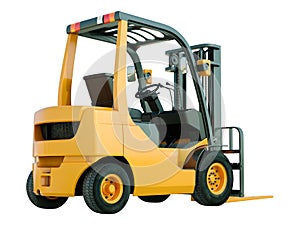 Forklift truck isolated