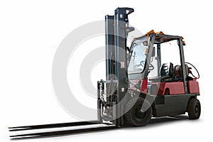 Forklift truck isolated