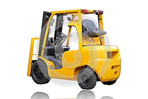 Forklift truck isolated on white background