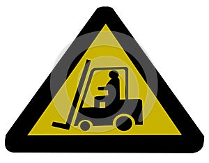 Forklift truck sign