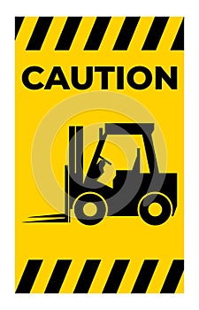 Forklift truck sign,Hazard warning forklift