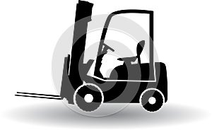 Forklift truck silhouette