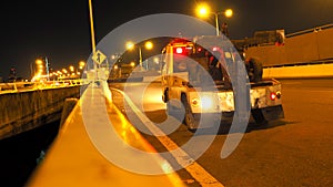 Forklift trucks service on the expressway