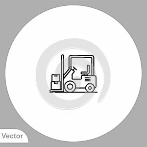 Forklift vector icon sign symbol