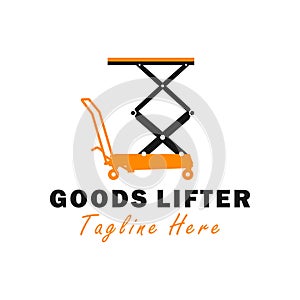 forklift vector illustration logo design
