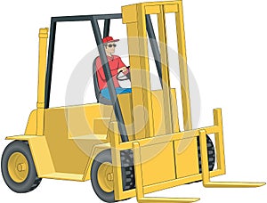 Forklift Vector Illustration