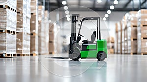 forklift in a warehouse, AI generated