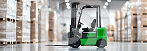 forklift in a warehouse, AI generated