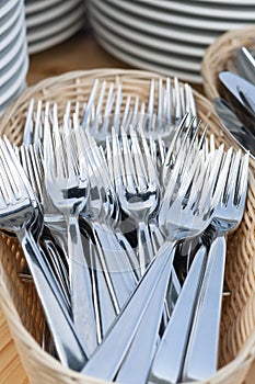 Forks in a basket