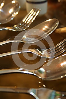 Forks and spoons photo