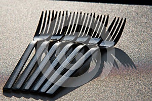 Forks On A Table