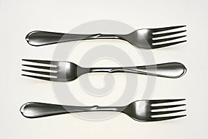 Forks on white