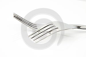 forks on white background