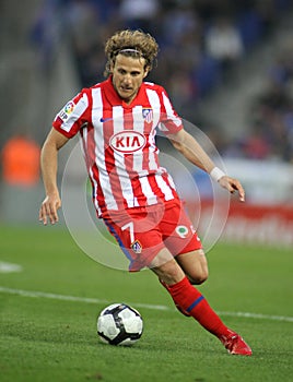 Forlan of Atletico de Madrid