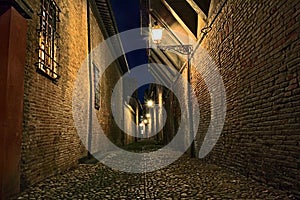 Forli, Emilia Romagna, Italy: dark alley in the old town