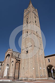 Forli Italy: Aurelio Saffi square with church of San Mercurial photo