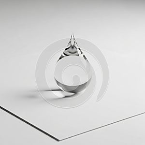 Form casts a distinct shadow on the surface, adding depth to the