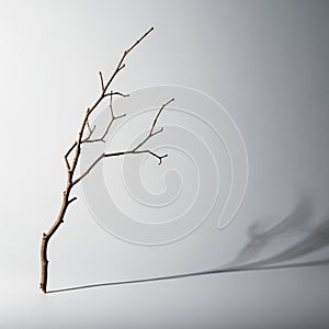 Form casts a sharp shadow on the background, highlighting its