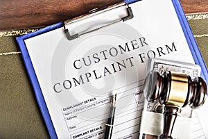 Form Complaint: Tax Return Preparer. focus on the main text.