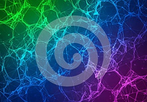 Form a complex, web-like pattern against a dark background, resembling a