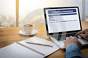 Form Document Liability Insurance Money RIsk