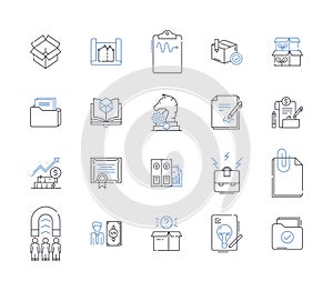Form-filling line icons collection. Input, Data, Fields, Information, Details, Formulate, Entry vector and linear photo