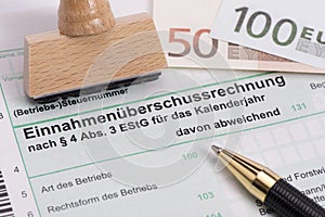 Form for German tax return