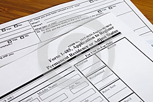 Form permanent US residence