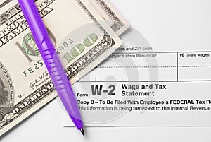 Form W-2 Wage and Tax Statement