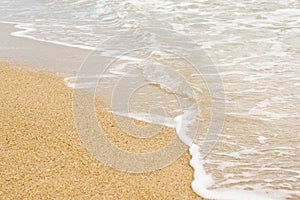 Form of wave on beach