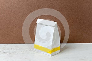 A-form white Paper Bag. Paper Bag Package for advertising and br