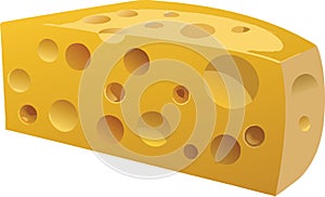 Formaffio Emmental cheese with holes-